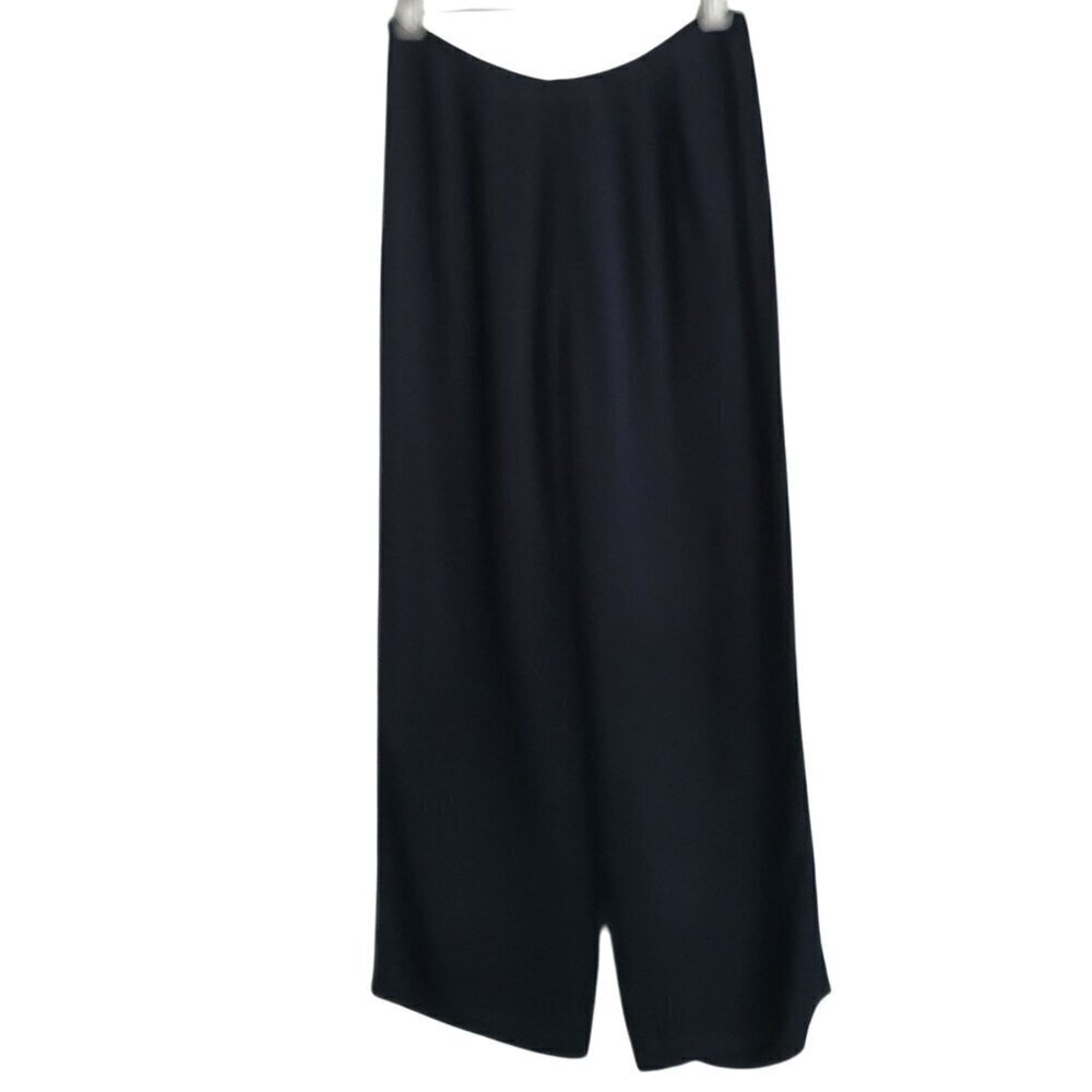 Talbots 100% Silk Dress Pants Navy Women Size 12 - Picture 2 of 11